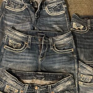 Vigoss Women's Boot Cut Jeans - Dark Blue